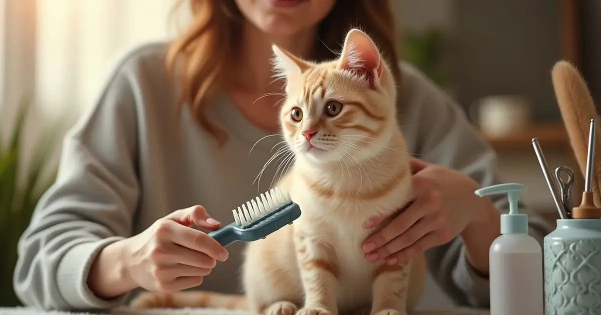 Cat hygiene routine